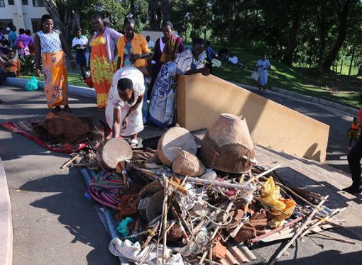 Occult objects burnt as witch doctors turn to God