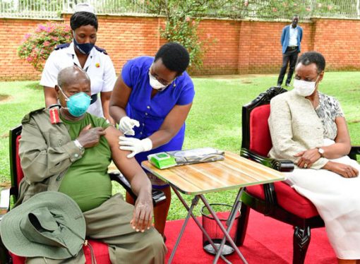 MUSEVENI GETS BOOSTER JAB.