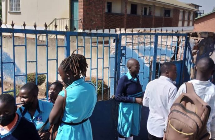 PADLOCK ON SCHOOL GATE FOR FAILED RENT FEES PAYMENT..