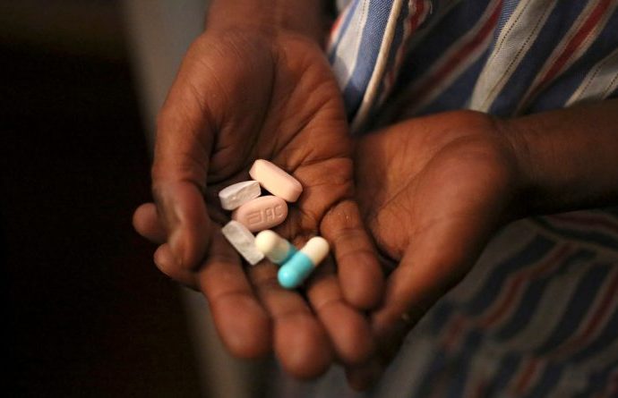 PROTESTS AGAINST SHORTAGE OF HIV DRUGS.