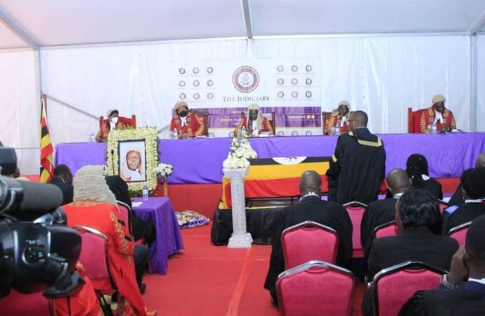 Uganda Mourns Justice Aweri – Flags at Half Mast.