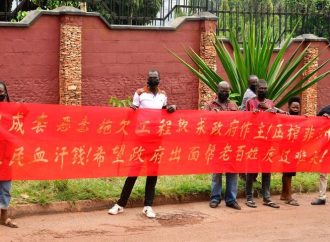 Ugandans Protest Over Delayed Salaries At The Chinese Embassy.